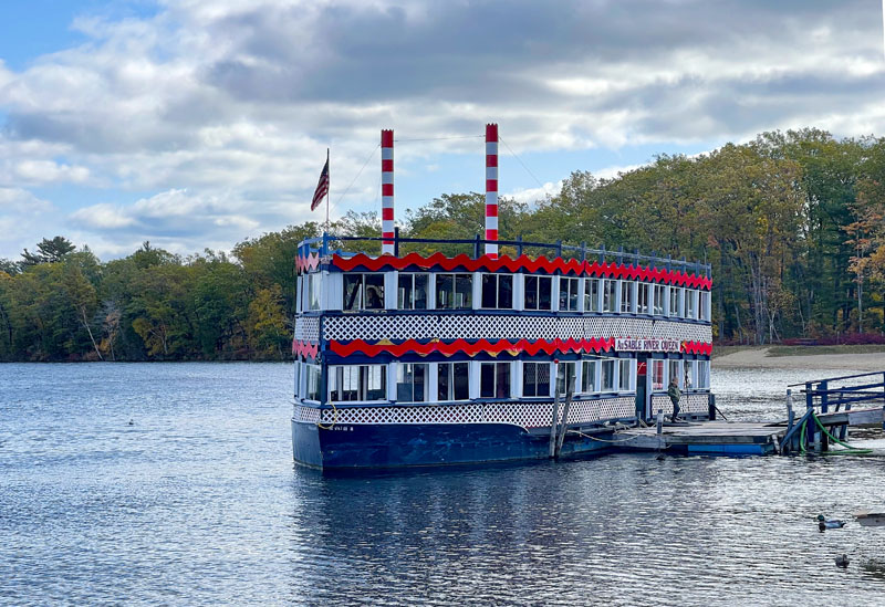 River Queen docked in fall