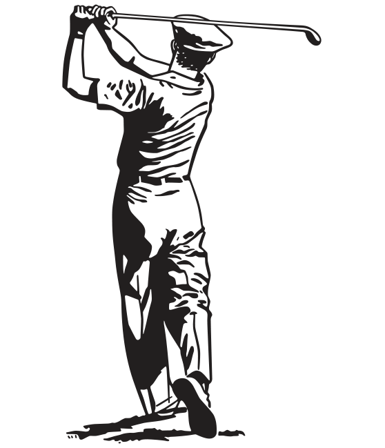 vector golfer swinging golf club