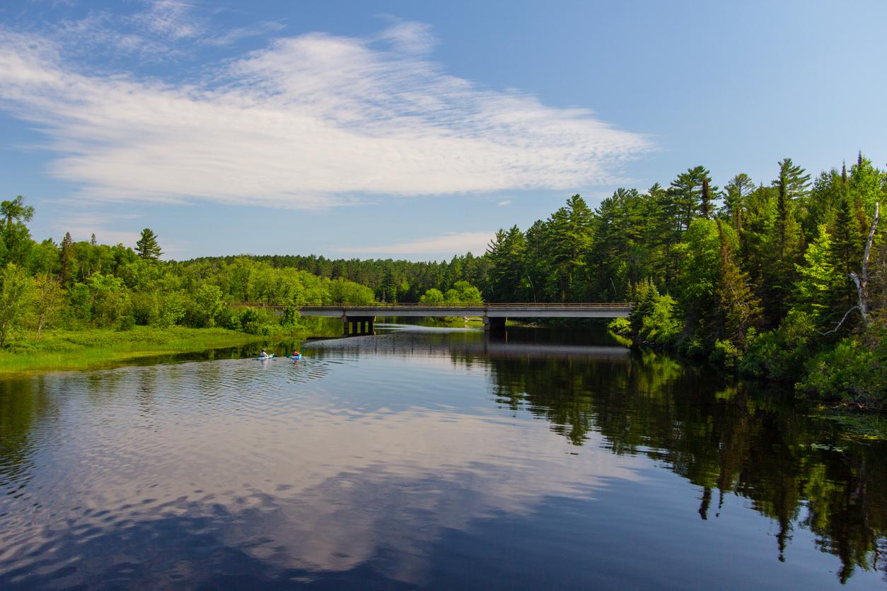 au sable river in spring