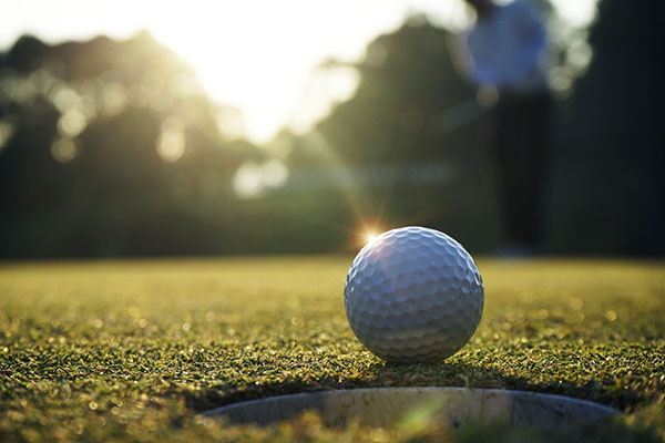 golf ball on green