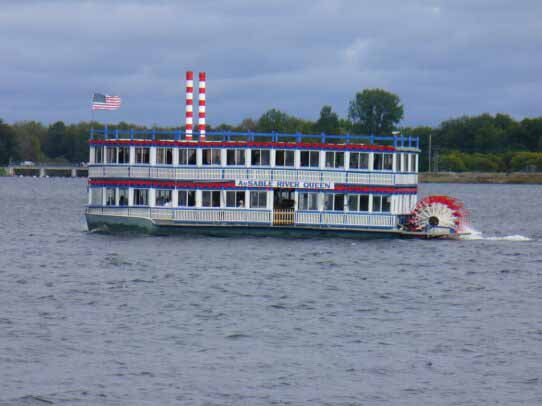 Ferry boat on river