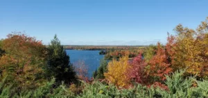 Fall Foliage View over river
