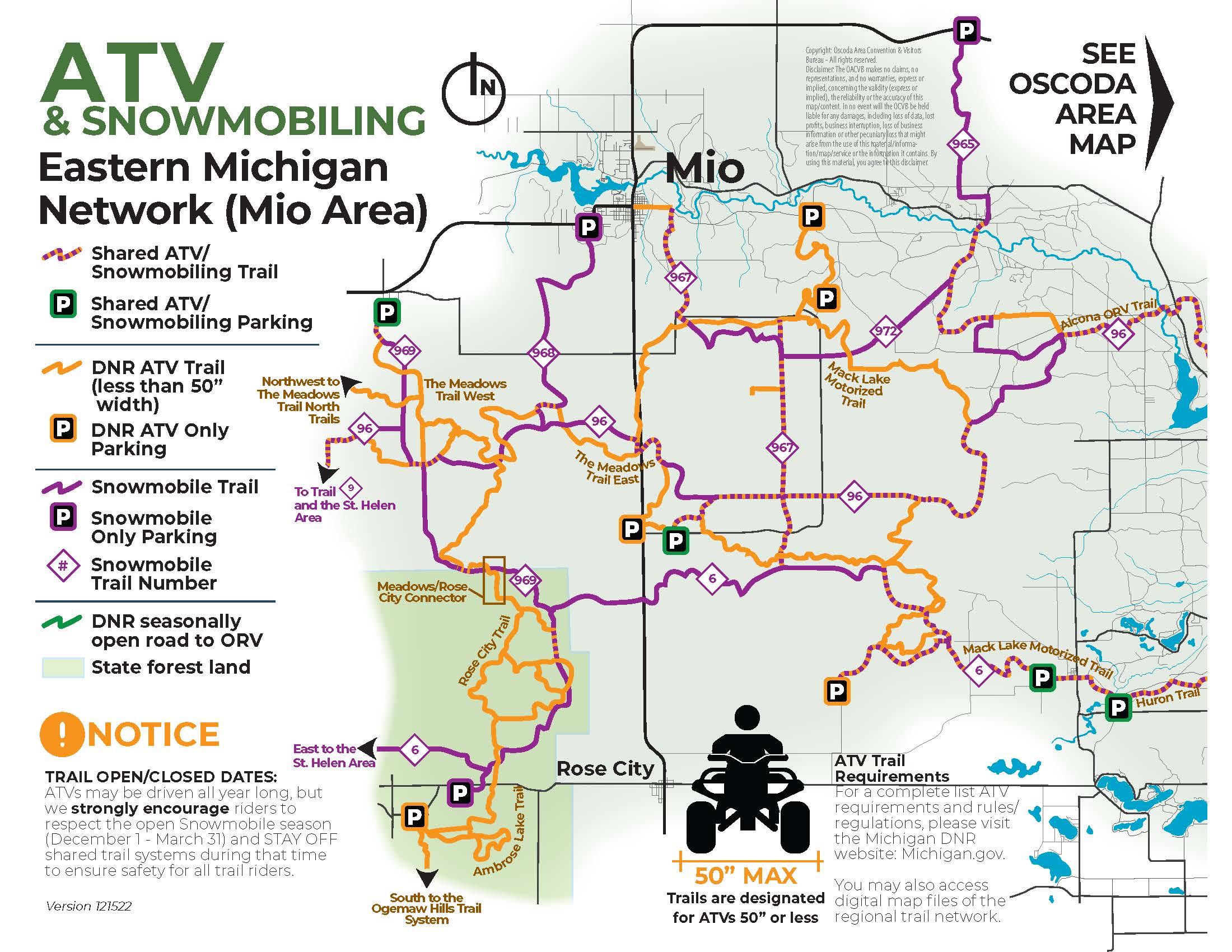 Mio Area Trail Map