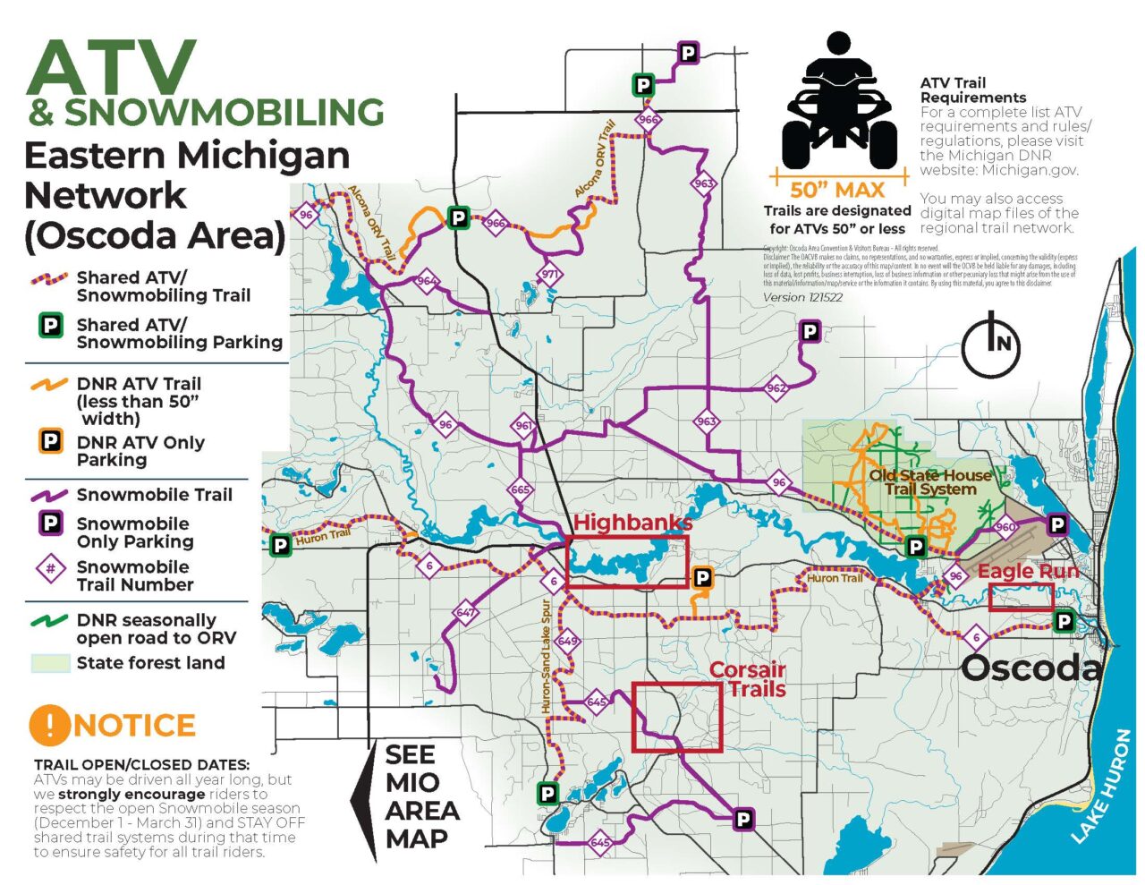 ATV And Snowmobile Trails Oscoda Michigan   OCVB OSCODA Atv Snowmobile Map121522 1280x989 