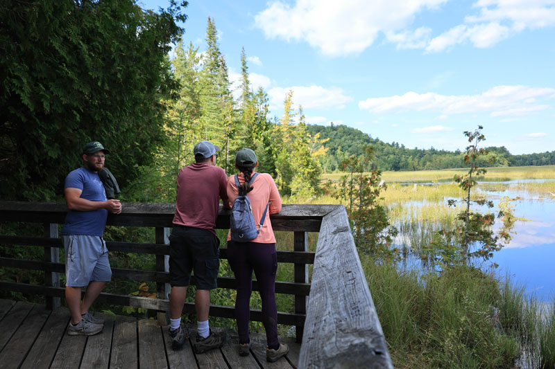 Couple enjoying Overlook on Highbanks Trail