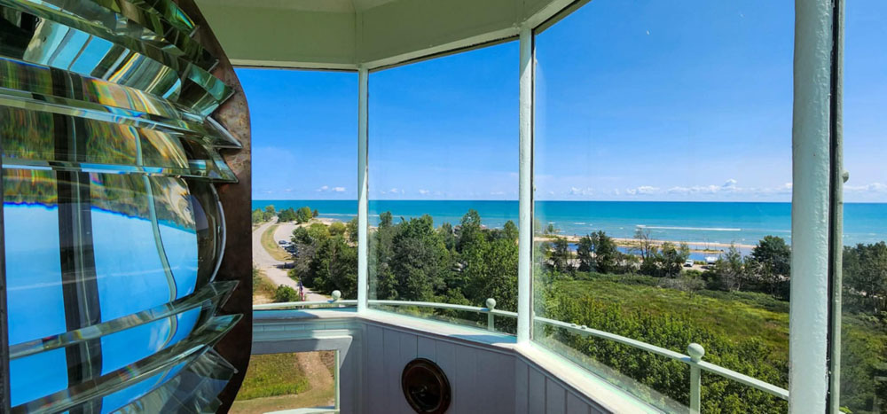 View from the top of Tawas Point Lighthouse