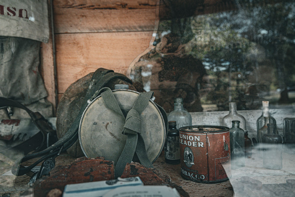 3L1A2934 Lumber camp display at the Lumberman's Monument Visitors Center