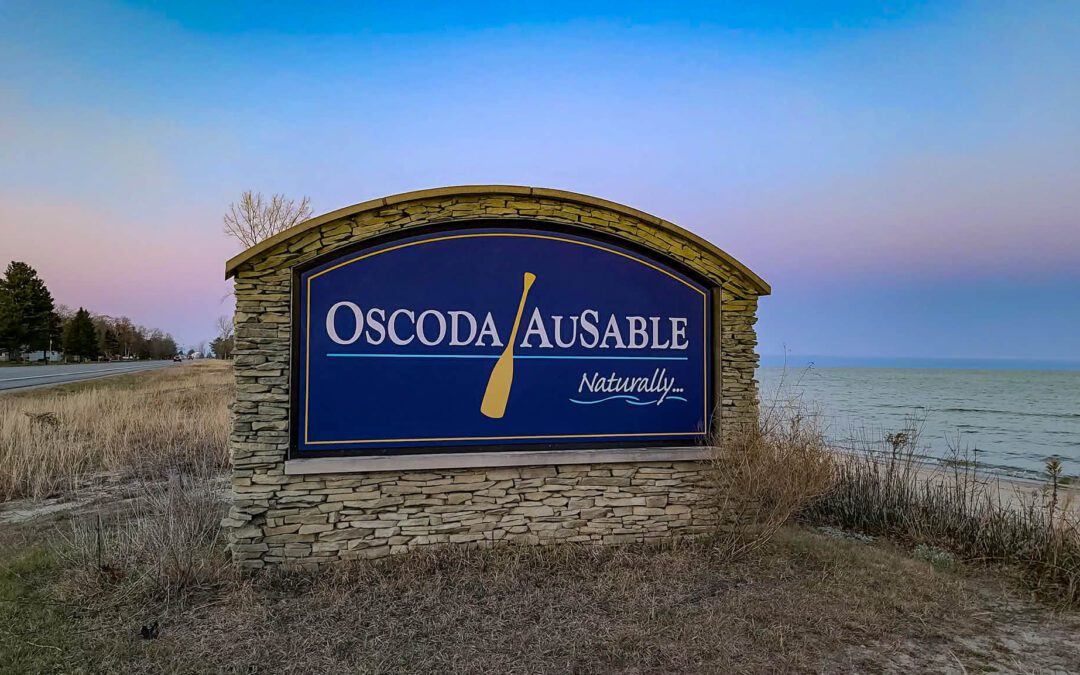 Oscoda boundary sign