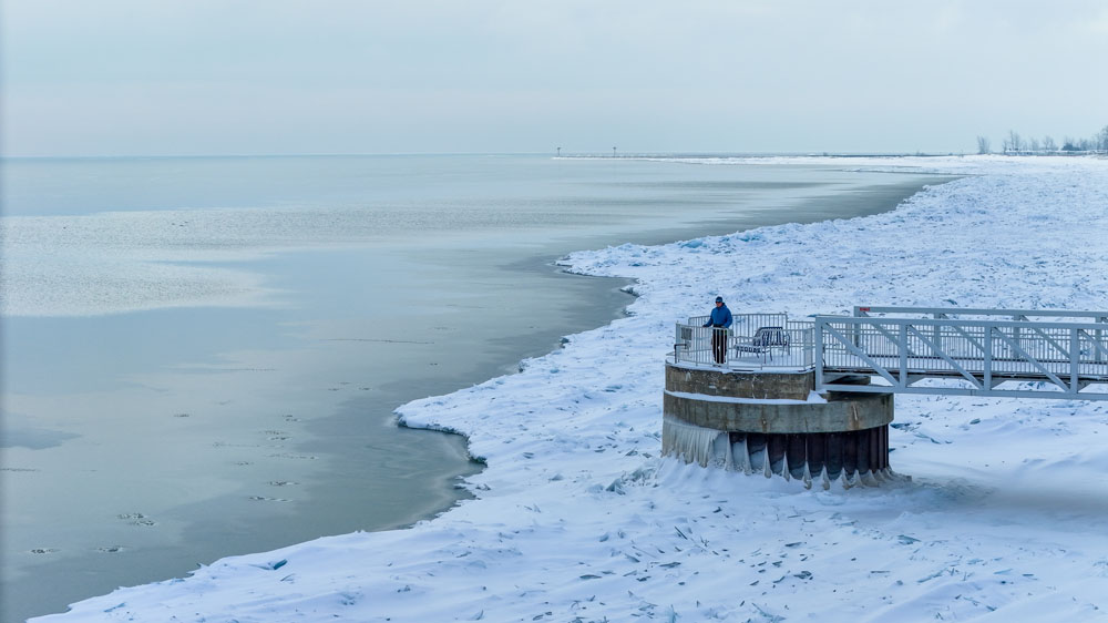 Oscoda Pier in winter