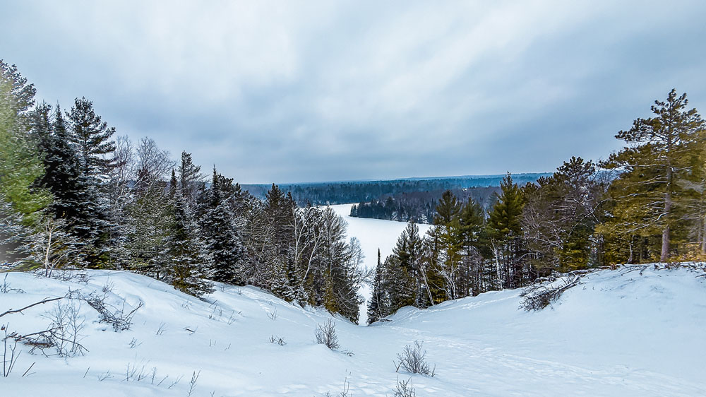 Foote Pond Overlook in winter
