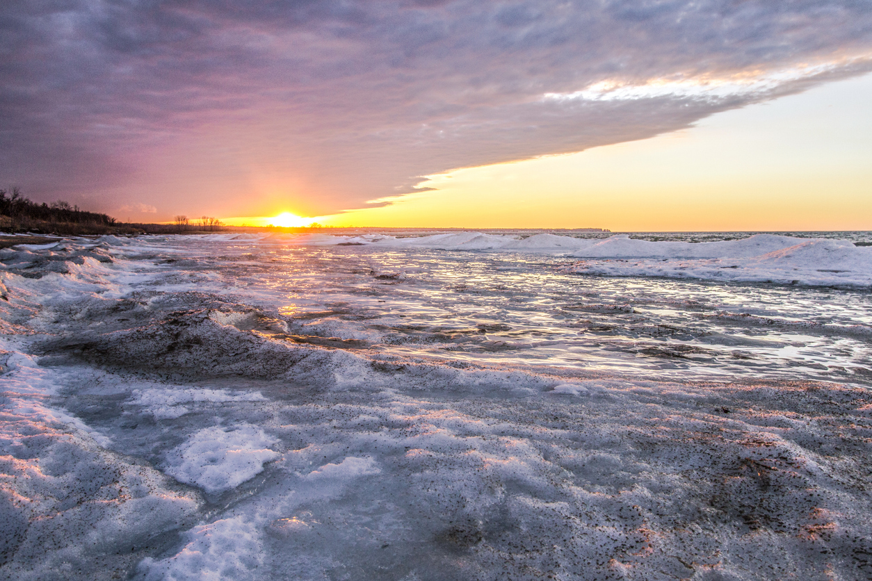 Winter on the shoreline of Lake Huron