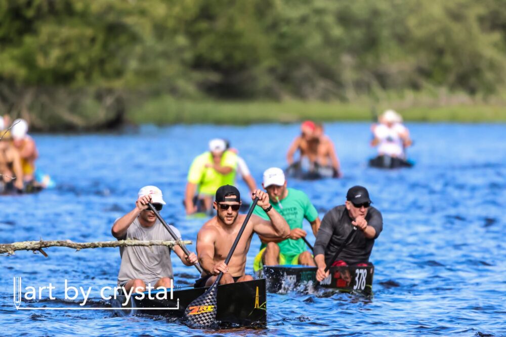 Canoers racing in the Canoe Marathon