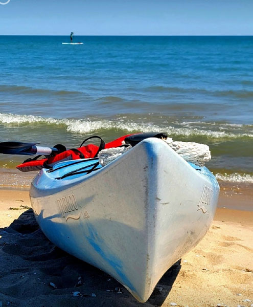 Kayak on Lake Huron