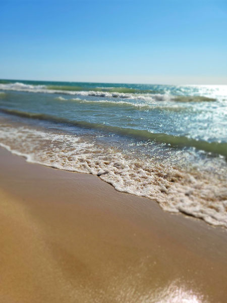Sun shimmering on the waters of Lake Huron